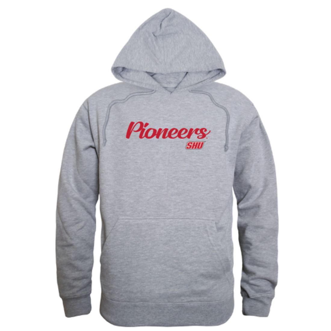 Sacred Heart University Pioneers Mens Script Hoodie Sweatshirt Black-Campus-Wardrobe