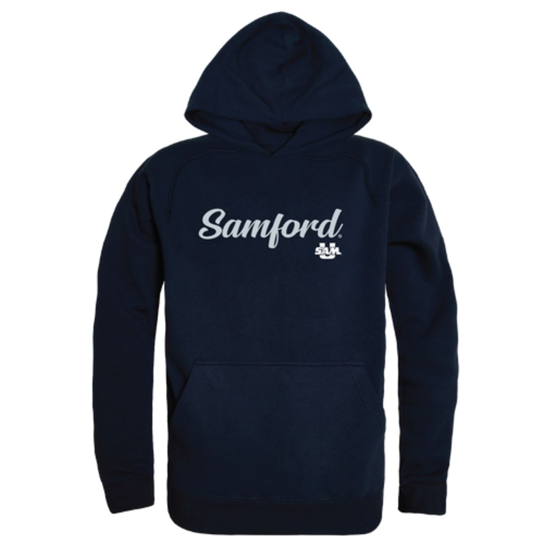 Samford University Bulldogs Mens Script Hoodie Sweatshirt Black-Campus-Wardrobe