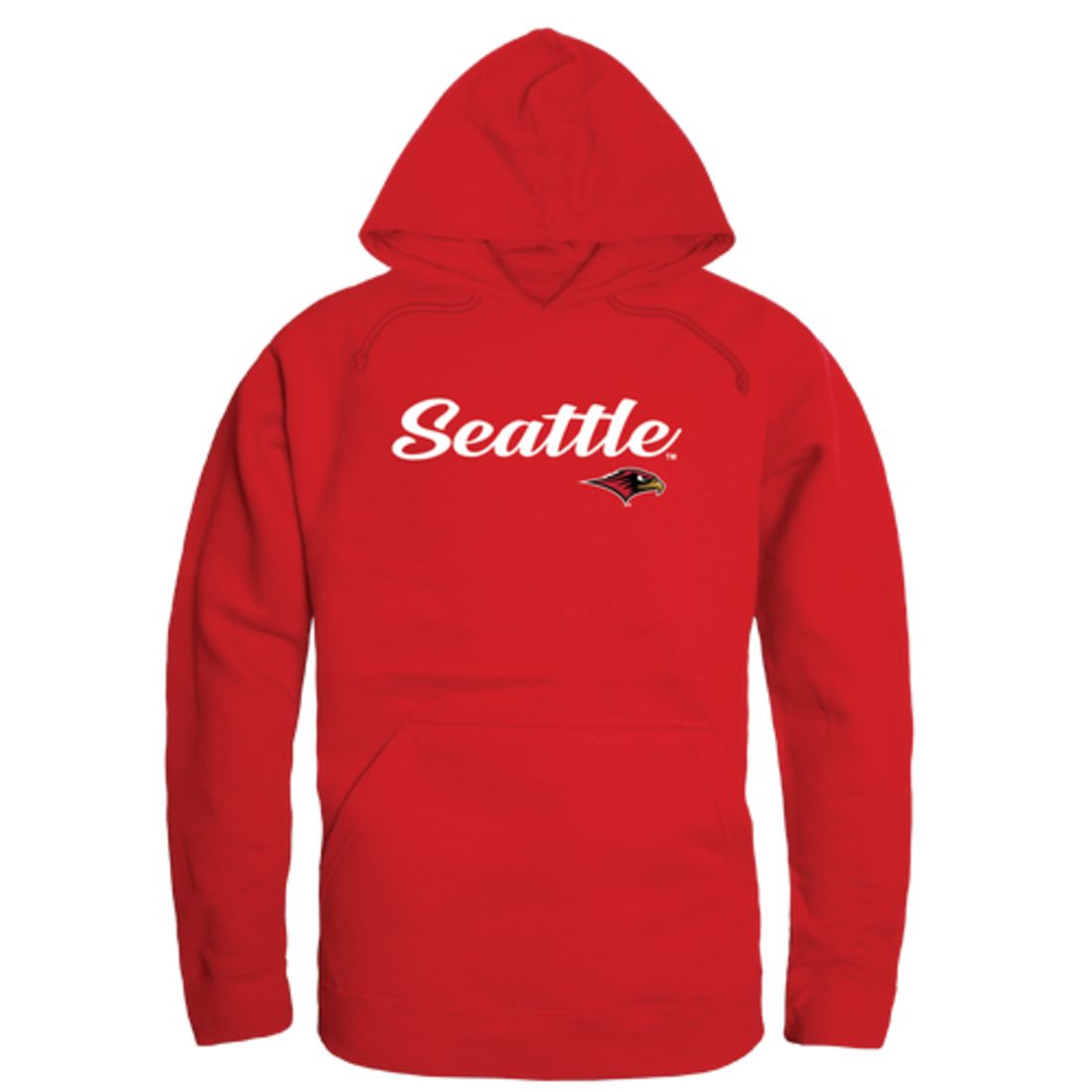 Seattle University Redhawks Mens Script Hoodie Sweatshirt Black-Campus-Wardrobe