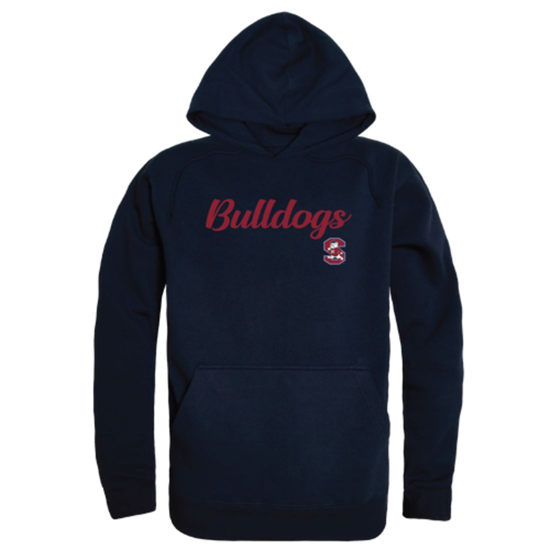 South Carolina State University Bulldogs Mens Script Hoodie Sweatshirt Black-Campus-Wardrobe