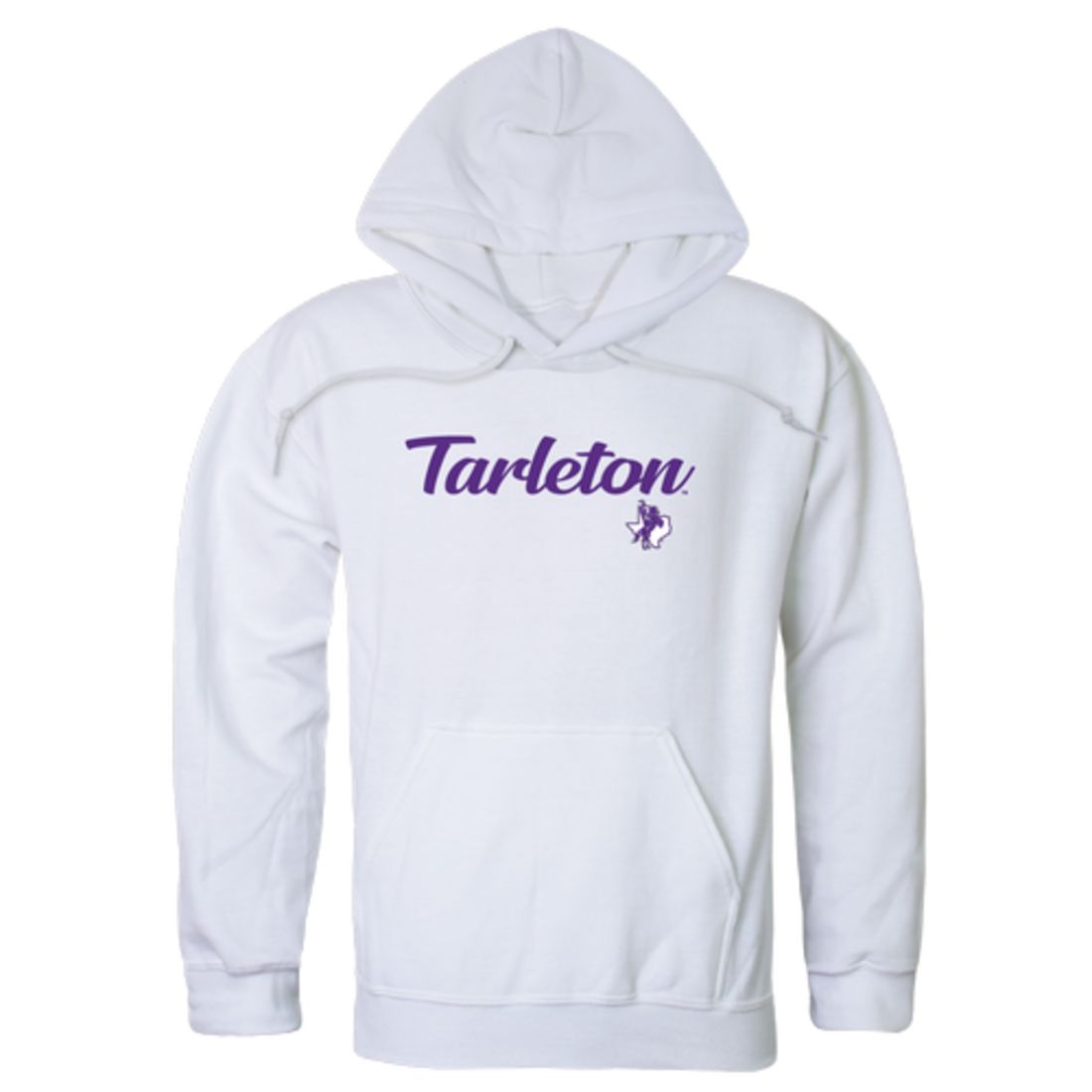 Tarleton State University Texans Mens Script Hoodie Sweatshirt Black-Campus-Wardrobe