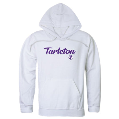 Tarleton State University Texans Mens Script Hoodie Sweatshirt Black-Campus-Wardrobe