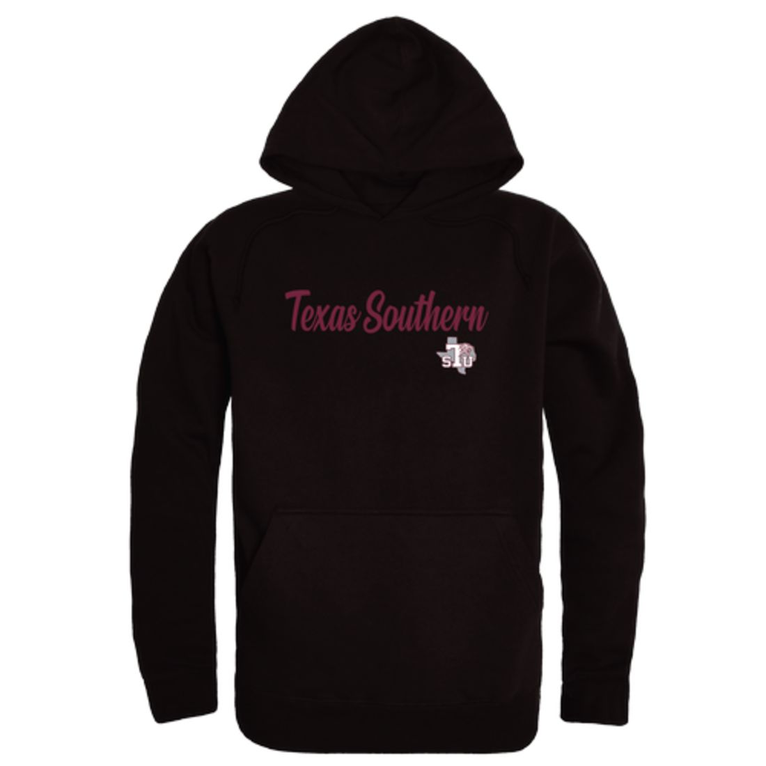 TSU Texas Southern University Tigers Mens Script Hoodie Sweatshirt Black-Campus-Wardrobe