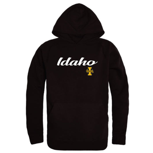 University of Idaho Vandals Mens Script Hoodie Sweatshirt Black-Campus-Wardrobe