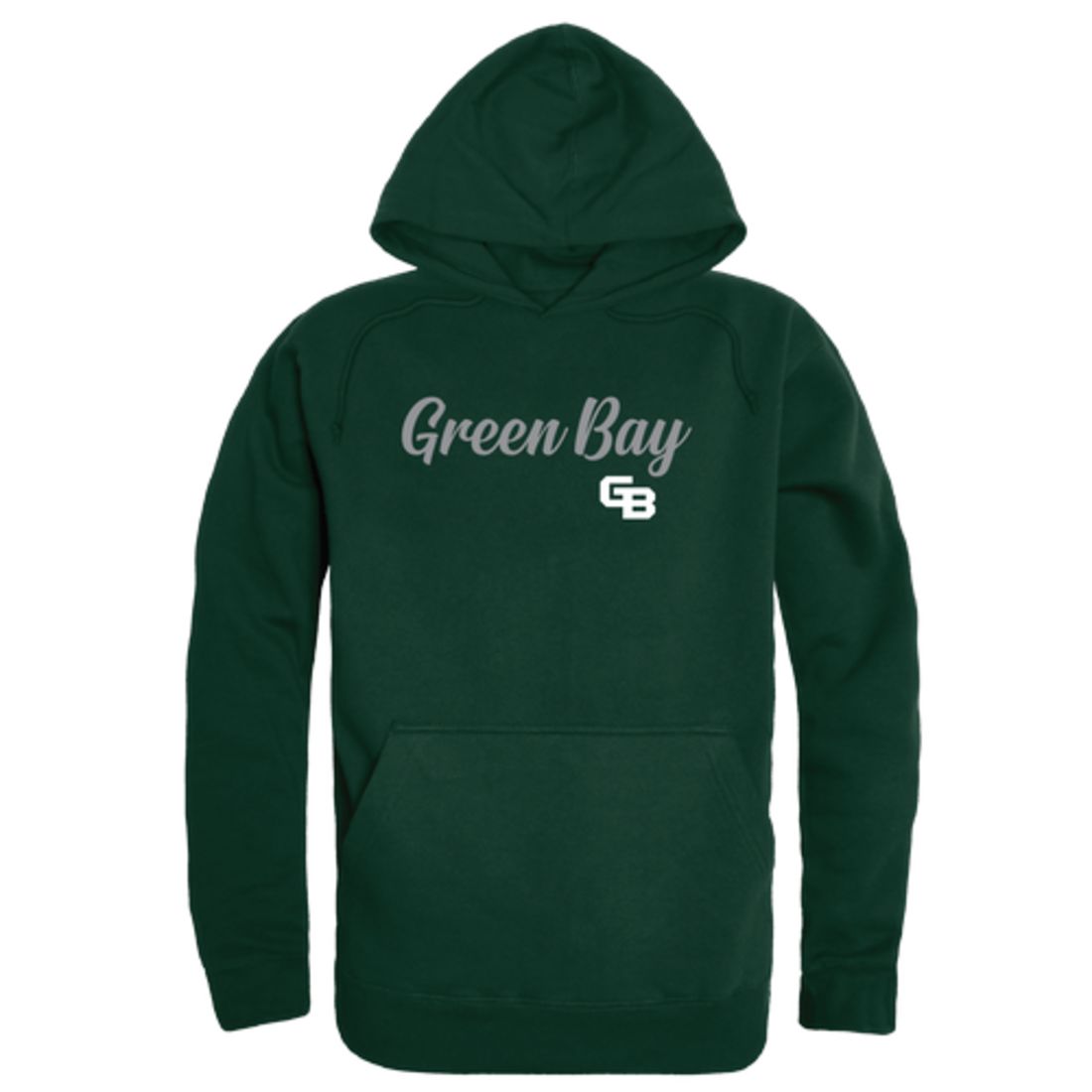 UWGB University of Wisconsin-Green Bay Phoenix Mens Script Hoodie Sweatshirt Black-Campus-Wardrobe