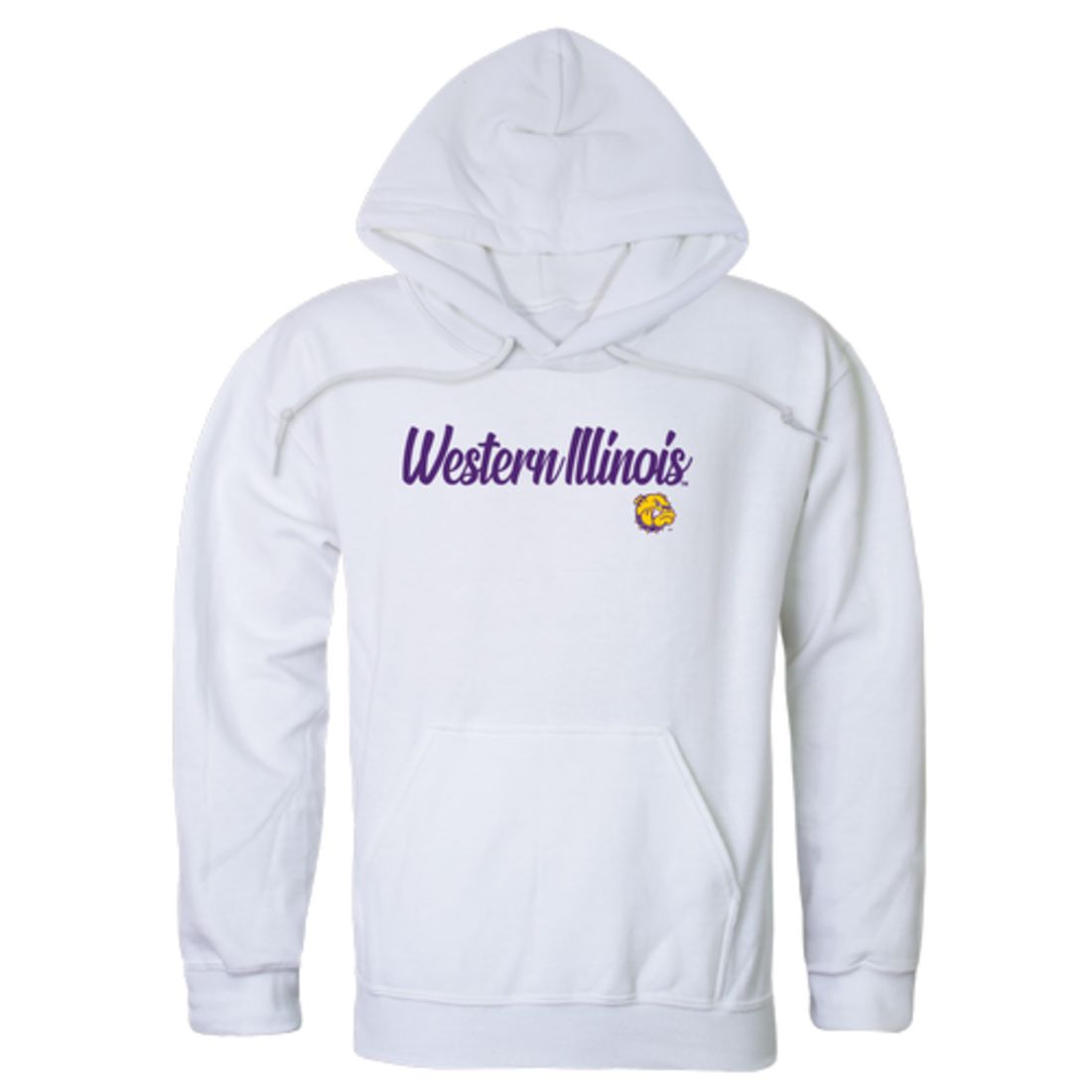 WIU Western Illinois University Leathernecks Mens Script Hoodie Sweatshirt Black-Campus-Wardrobe