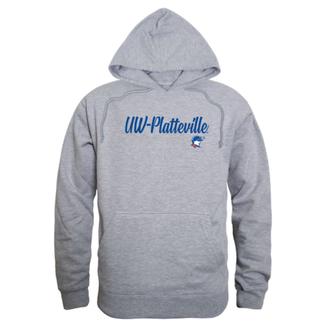 UW University of Wisconsin Platteville Pioneers Mens Script Hoodie Sweatshirt Black-Campus-Wardrobe