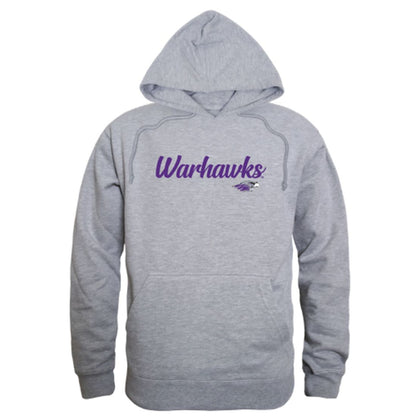 UWW University of Wisconsin Whitewater Warhawks Mens Script Hoodie Sweatshirt Black-Campus-Wardrobe
