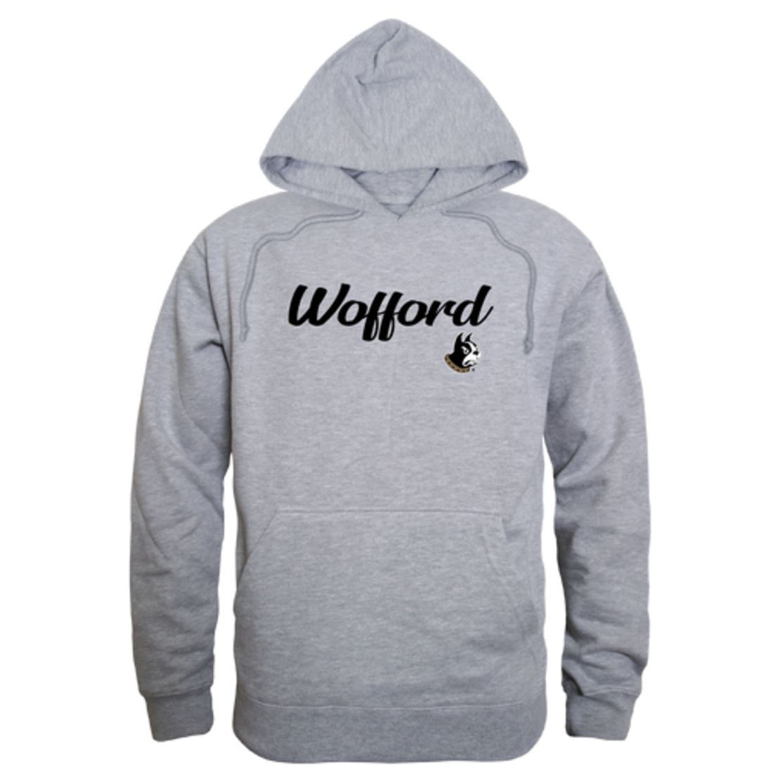Wofford College Terriers Mens Script Hoodie Sweatshirt Black-Campus-Wardrobe