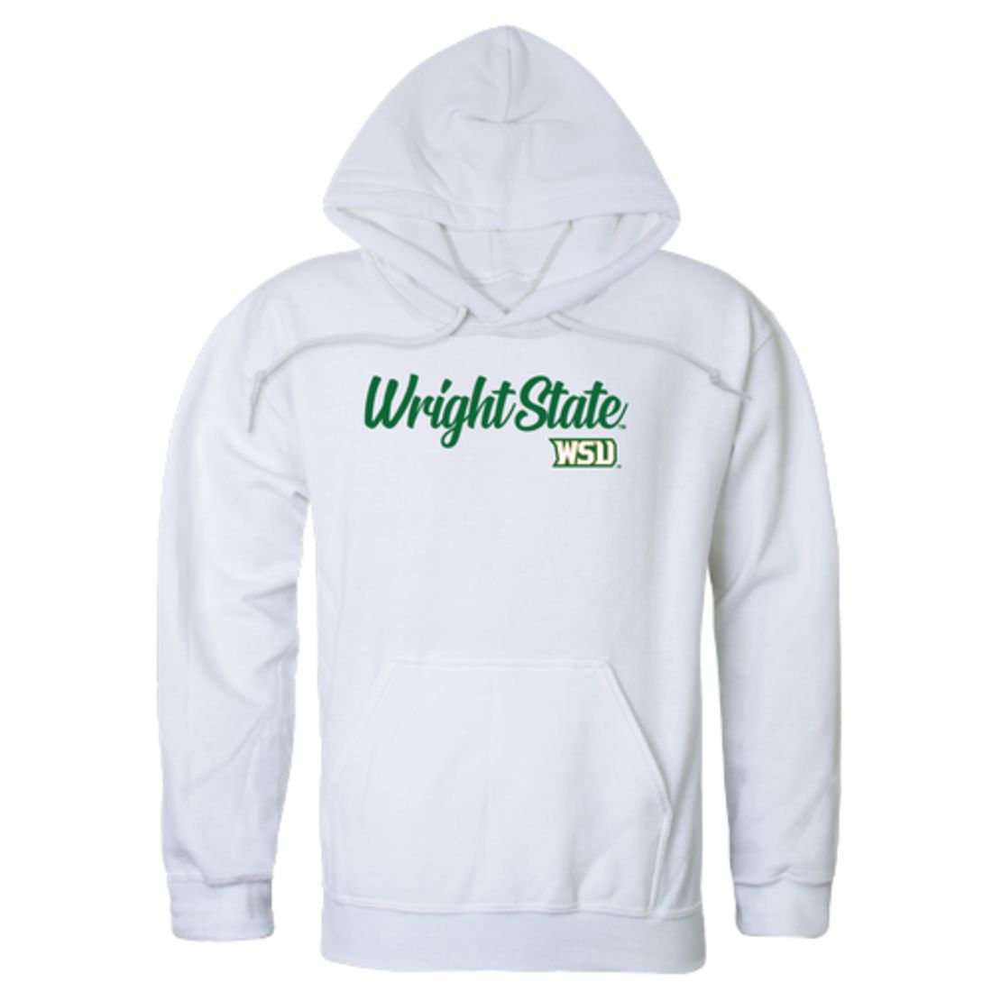 Wright State University Raiders Mens Script Hoodie Sweatshirt Black-Campus-Wardrobe