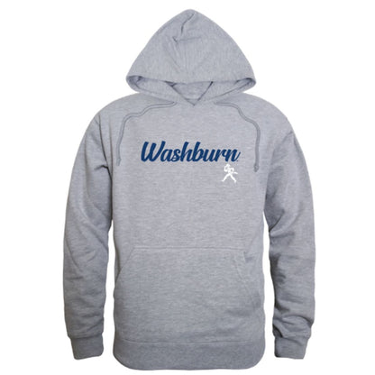 Washburn University Ichabods Mens Script Hoodie Sweatshirt Black-Campus-Wardrobe