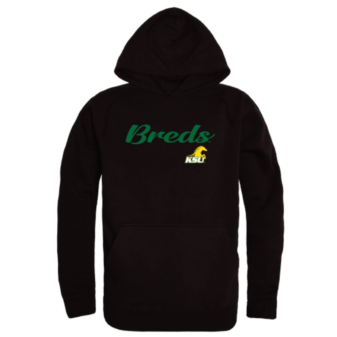 KYSU Kentucky State University Thorobreds Mens Script Hoodie Sweatshirt Black-Campus-Wardrobe