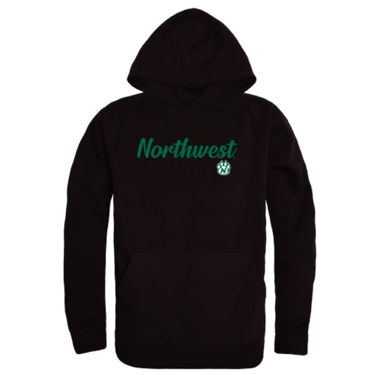 NW Northwest Missouri State University Bearcat Mens Script Hoodie Sweatshirt Black-Campus-Wardrobe