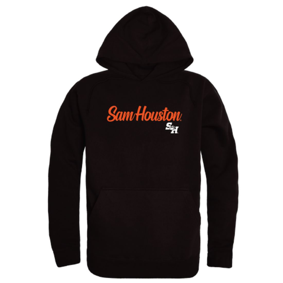 Sam Houston State University Bearkat Mens Script Hoodie Sweatshirt Black-Campus-Wardrobe