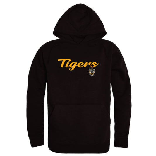 FHSU Fort Hays State University Tigers Mens Script Hoodie Sweatshirt Black-Campus-Wardrobe