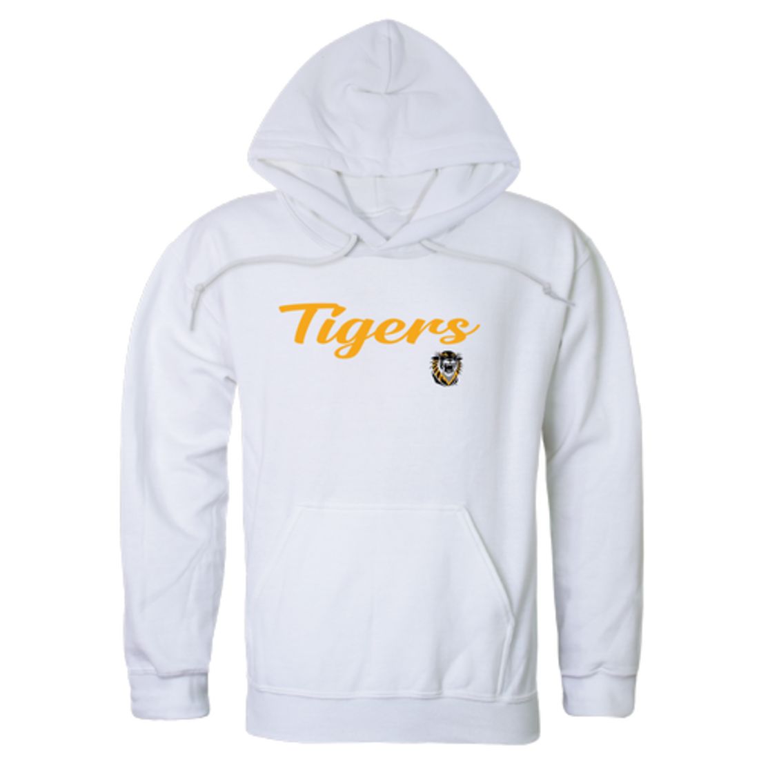 FHSU Fort Hays State University Tigers Mens Script Hoodie Sweatshirt Black-Campus-Wardrobe