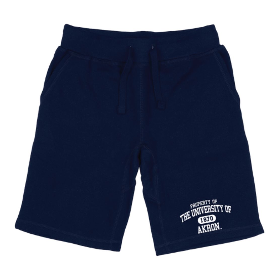 University of Akron Zips Property Fleece Drawstring Shorts-Campus-Wardrobe