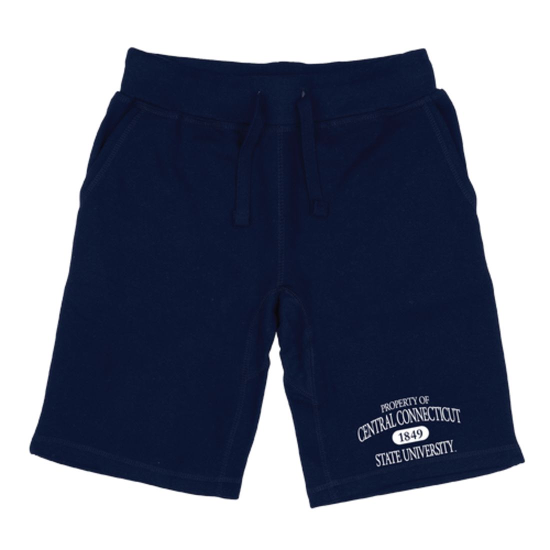 CCSU Central Connecticut State University Blue Devils Property Fleece Drawstring Shorts-Campus-Wardrobe