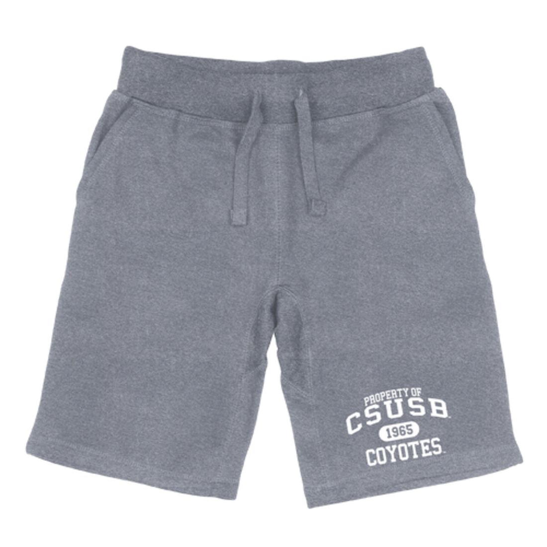 CSUSB California State University San Bernardino Coyotes Property Fleece Drawstring Shorts-Campus-Wardrobe