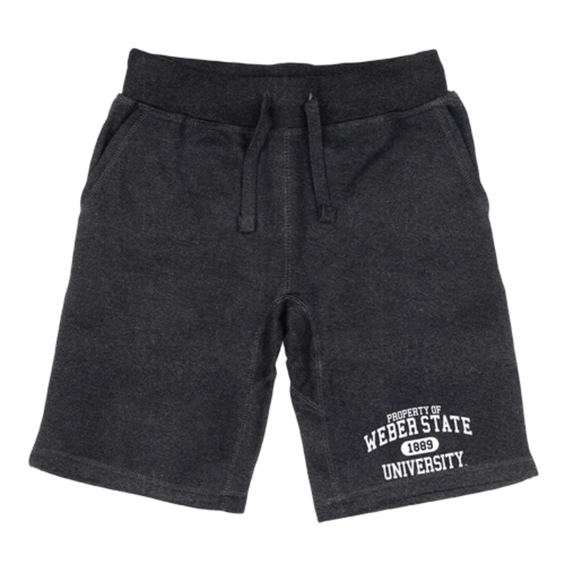 Weber State University Wildcats Property Fleece Drawstring Shorts-Campus-Wardrobe
