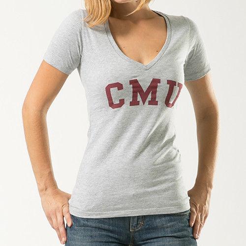 Cmu Central Michigan University NCAA Game Day W Republic Womens Tee T-Shirt-Campus-Wardrobe