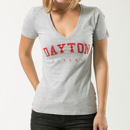 Dayton University Flyers NCAA Game Day W Republic Womens Tee T-Shirt-Campus-Wardrobe
