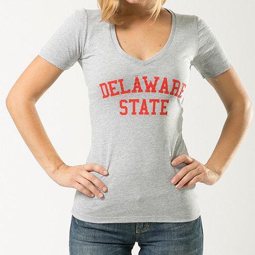 Delaware State University NCAA Game Day W Republic Womens Tee T-Shirt-Campus-Wardrobe