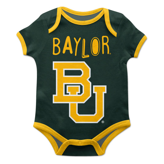 Baylor Bears Green Solid Short Sleeve One Piece Jumpsuit by Vive La Fete