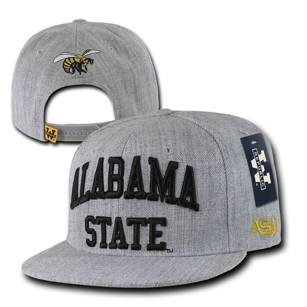 NCAA Alabama State University Hornets Game Day Snapback Caps Hats Heather Grey-Campus-Wardrobe