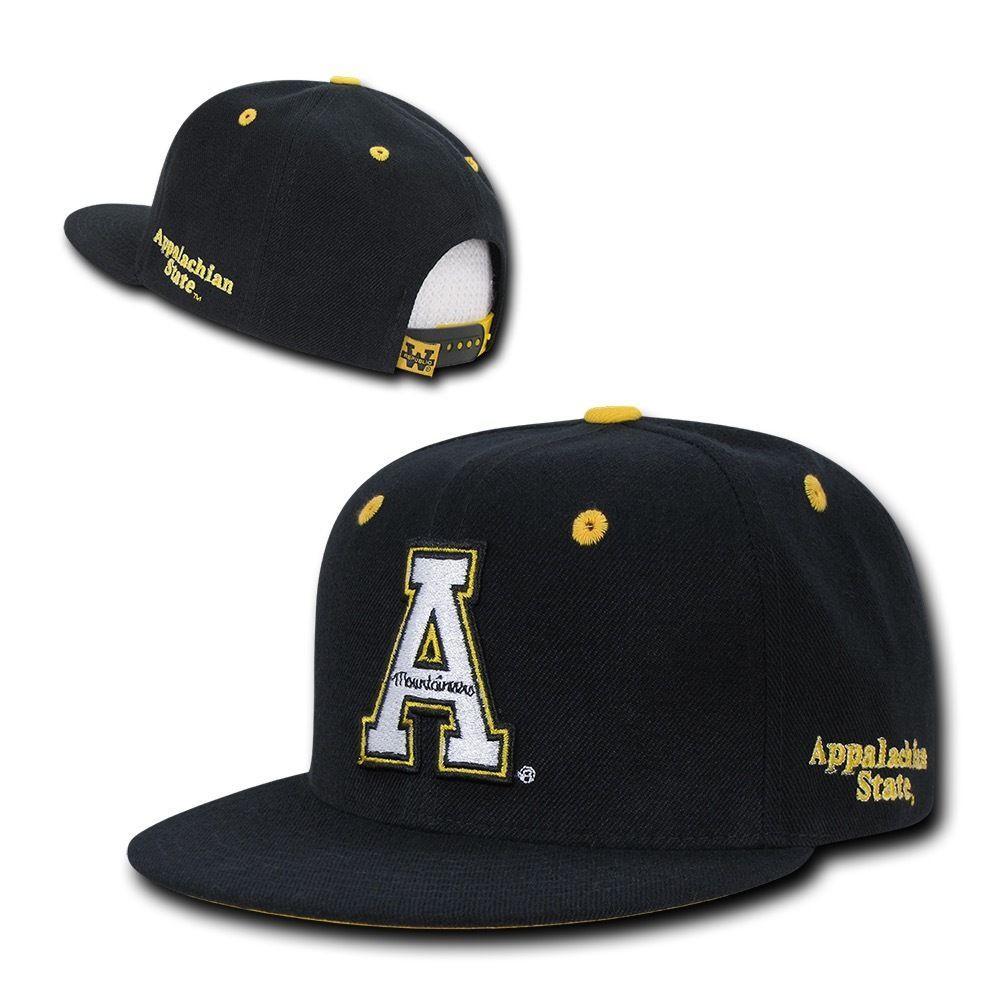 NCAA Appalachian State Mountaineers Flat Bill Accent Snapback Baseball Caps Hats-Campus-Wardrobe