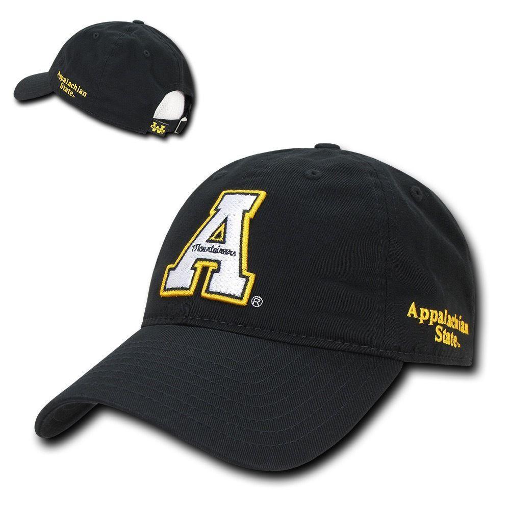 NCAA Appalachian State Mountaineers Relaxed Cotton Baseball Caps Hats-Campus-Wardrobe