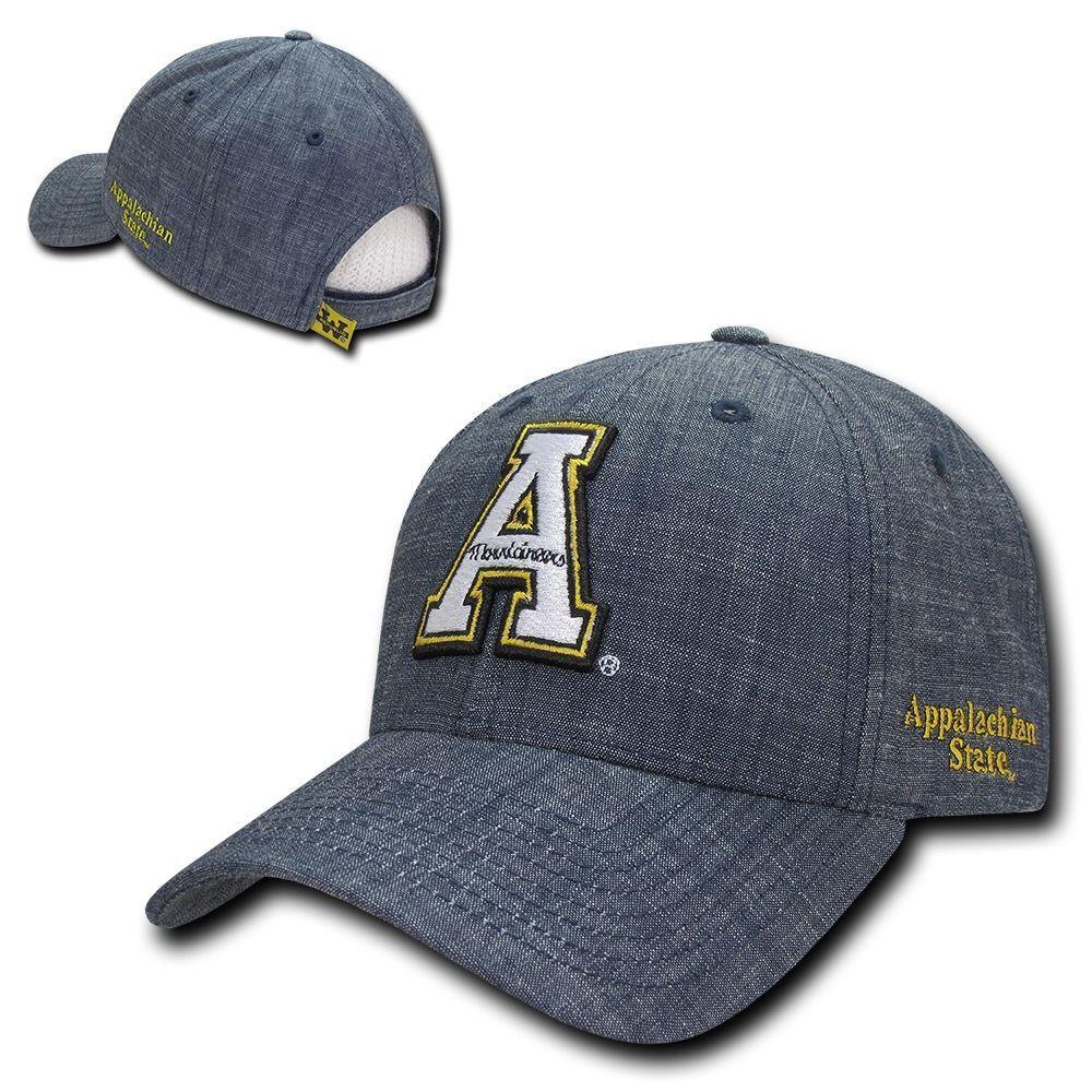 NCAA Appalachian State Mountaineers Structured Denim Baseball Caps Hats-Campus-Wardrobe