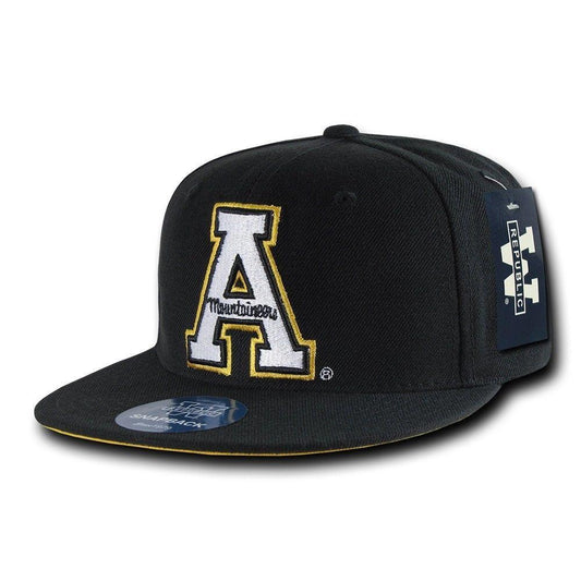 NCAA Appalachian State Mountaineers University College Fitted Caps Hats Black-Campus-Wardrobe