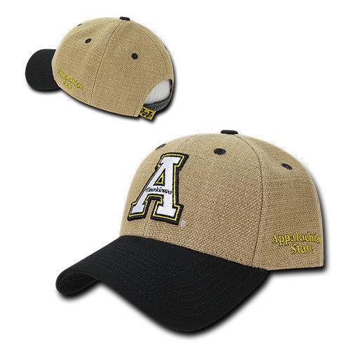 NCAA Appalachian State University 6 Panel Low Structured Jute Caps Hats-Campus-Wardrobe