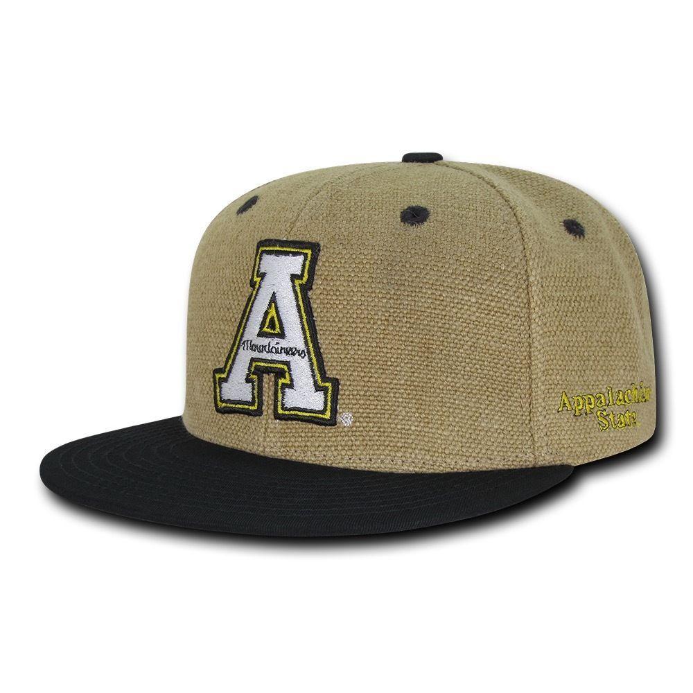 NCAA Appalachian State University Mountaineers Heavy Jute Snapback Caps Hats-Campus-Wardrobe