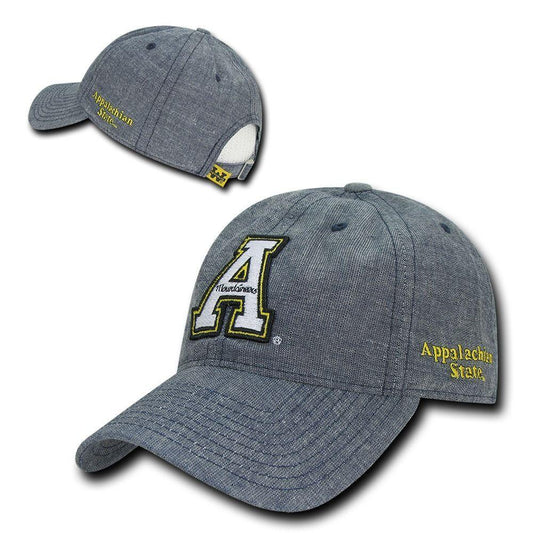 NCAA Appalachian State University Mountaineers Relaxed Denim Baseball Caps Hats-Campus-Wardrobe