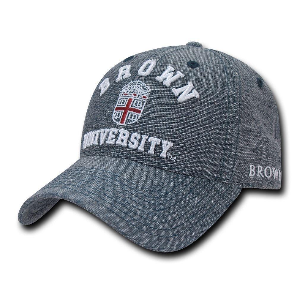 NCAA Brown Bears University 6 Panel Cotton Structured Denim Baseball Caps Hats-Campus-Wardrobe