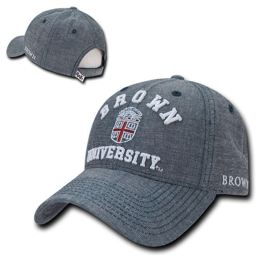 NCAA Brown Bears University 6 Panel Cotton Structured Denim Baseball Caps Hats-Campus-Wardrobe