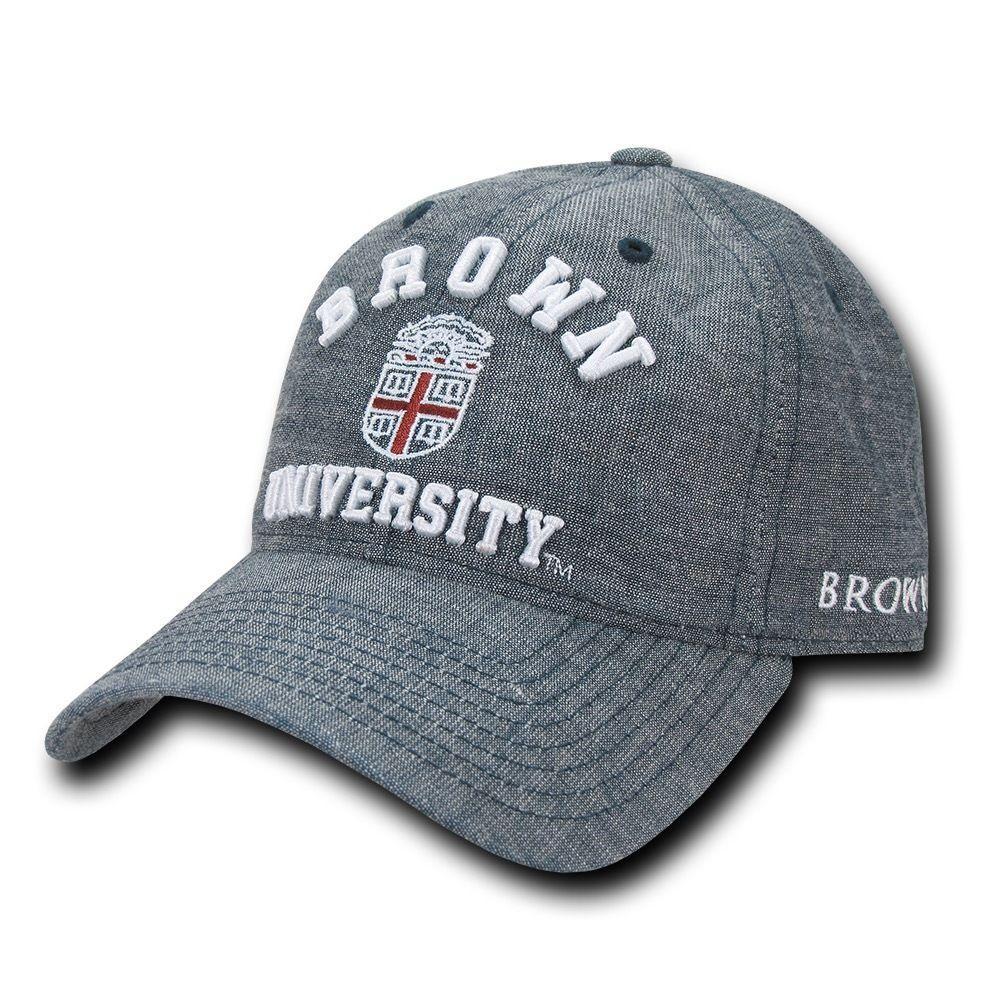 NCAA Brown Bears University 6 Panel Curved Bill Relaxed Denim Baseball Caps Hats-Campus-Wardrobe