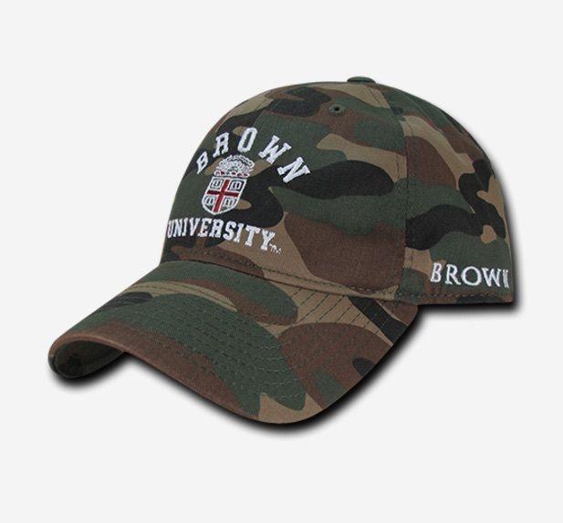 NCAA Brown Bears University 6 Panel Relaxed Camo Camouflage Baseball Caps Hats-Campus-Wardrobe