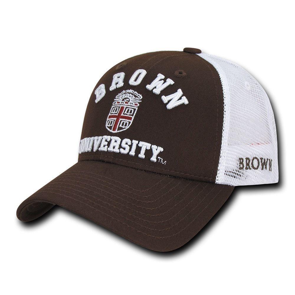 NCAA Brown Bears University Cotton Structured Trucker Baseball Caps Hats-Campus-Wardrobe