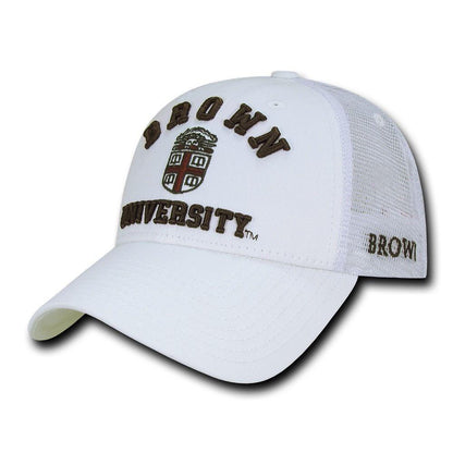 NCAA Brown Bears University Cotton Structured Trucker Baseball Caps Hats White-Campus-Wardrobe