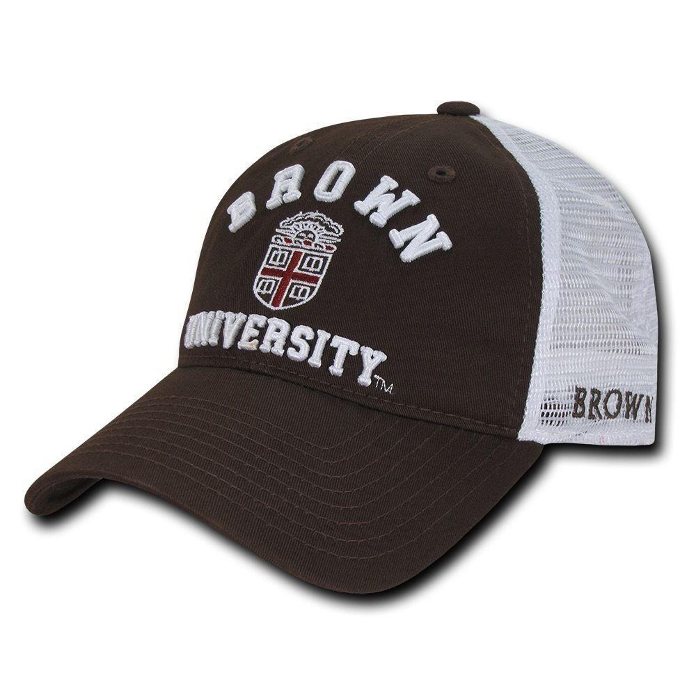 NCAA Brown Bears University Curved Bill Relaxed Mesh Trucker Caps Hats-Campus-Wardrobe