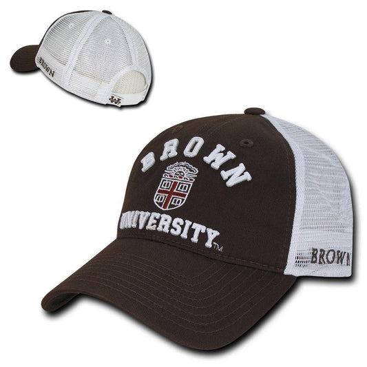 NCAA Brown Bears University Curved Bill Relaxed Mesh Trucker Caps Hats-Campus-Wardrobe