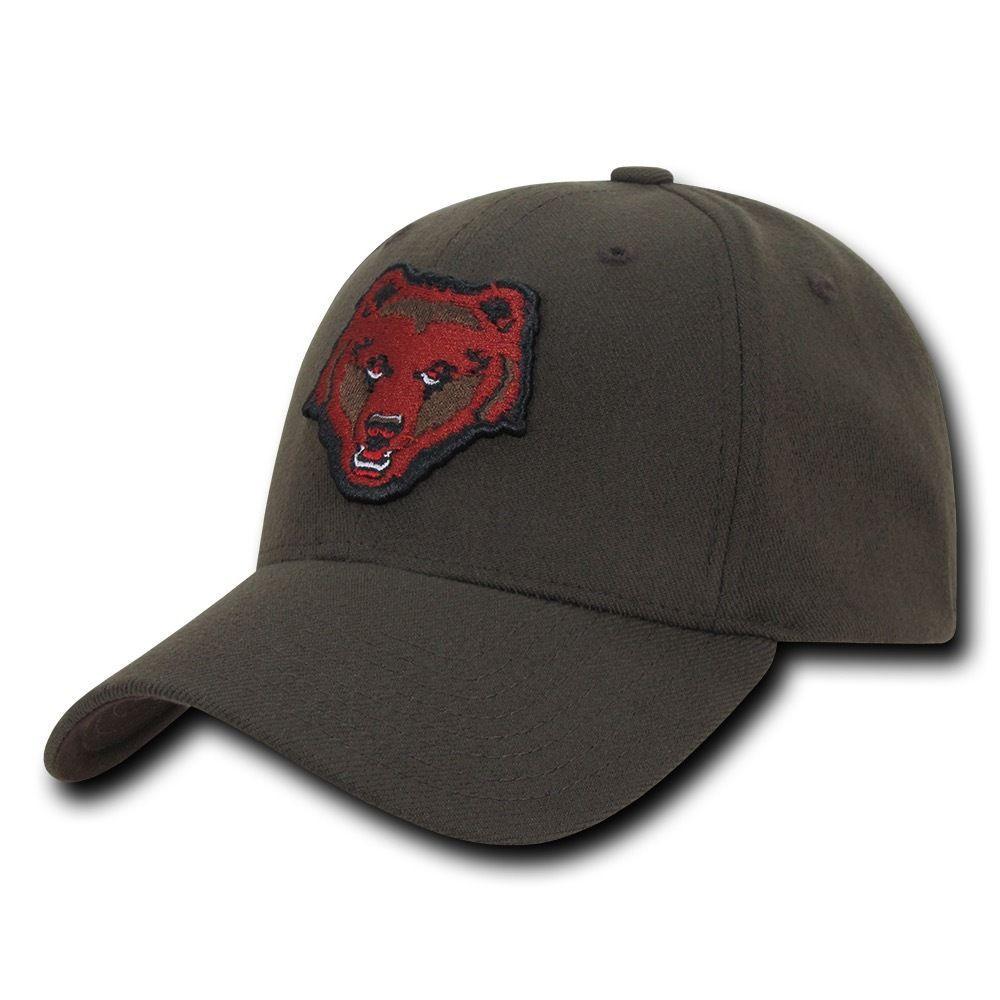 NCAA Brown Bears University Low Constructed Flex Acrylic Baseball Caps Hats-Campus-Wardrobe