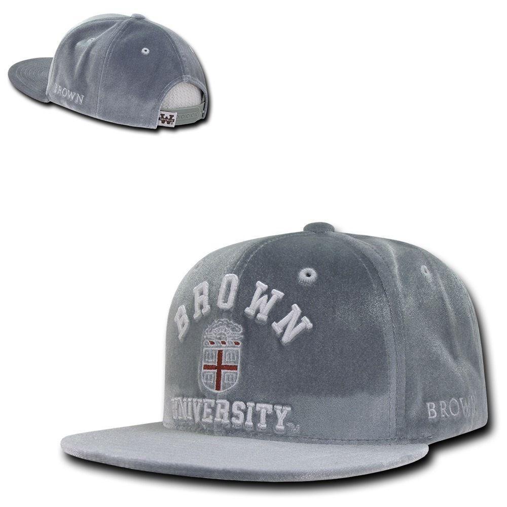 NCAA Brown Bears University Retro Flat Bill Velvet Snapback Baseball Caps Hats-Campus-Wardrobe