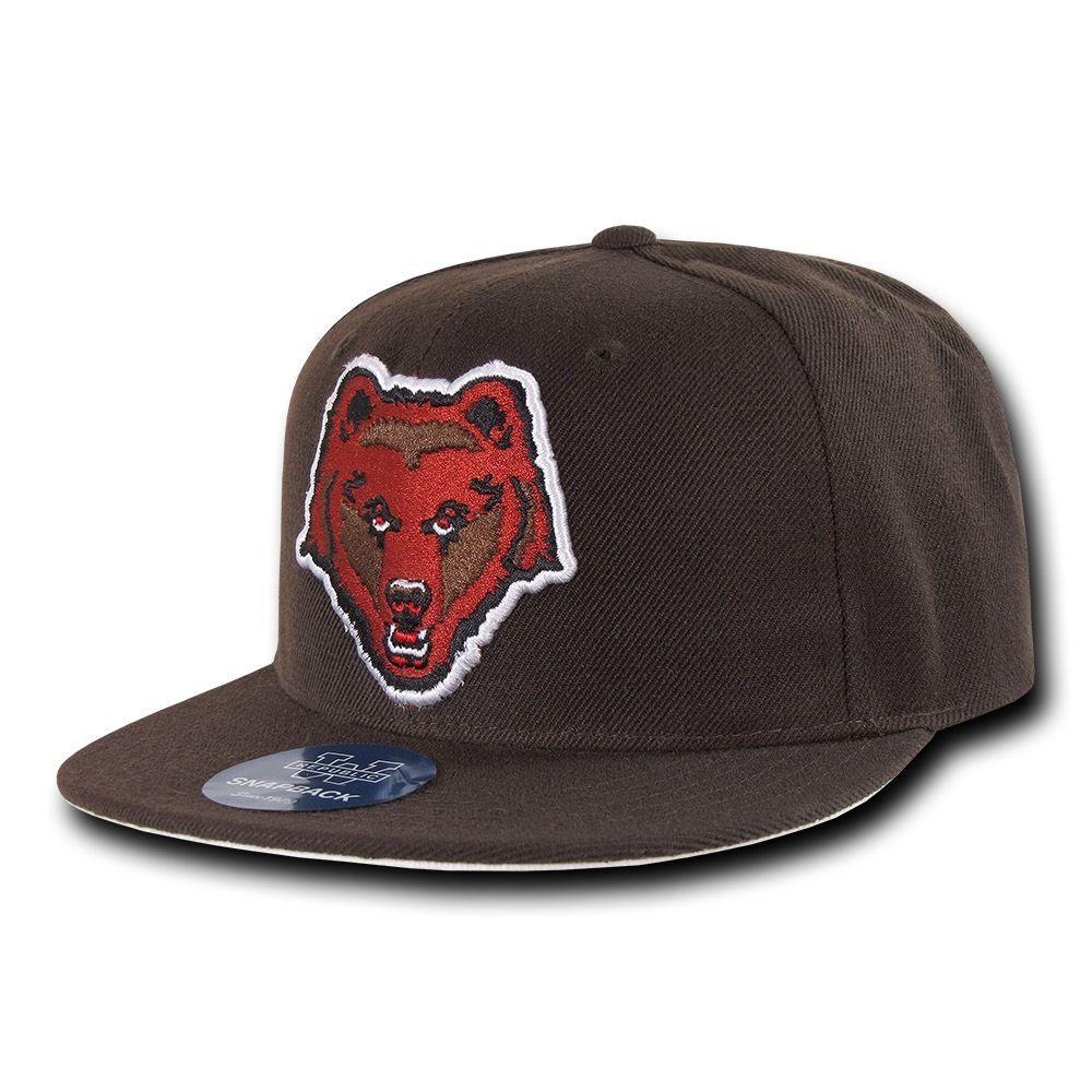 NCAA Brown University 6 Panel Freshmen Snapback Baseball Caps Hat Brown Red Bear-Campus-Wardrobe