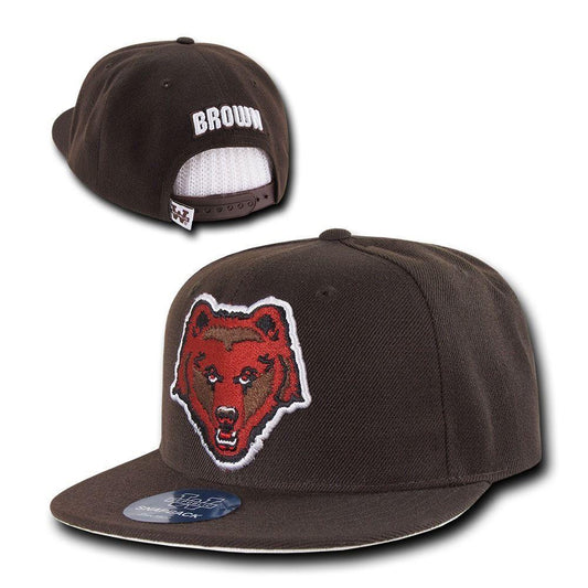 NCAA Brown University 6 Panel Freshmen Snapback Baseball Caps Hat Brown Red Bear-Campus-Wardrobe