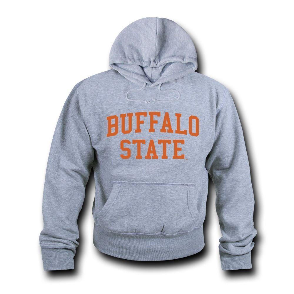 NCAA Buffalo State College Hoodie Sweatshirt Game Day Fleece Heather Grey-Campus-Wardrobe