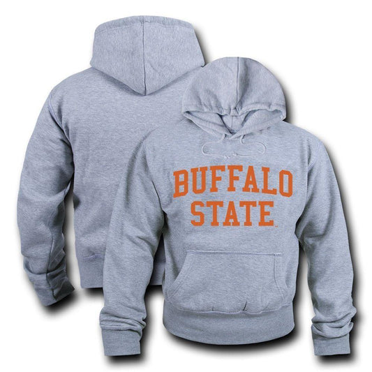 NCAA Buffalo State College Hoodie Sweatshirt Game Day Fleece Heather Grey-Campus-Wardrobe
